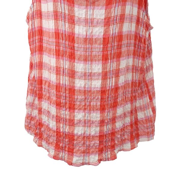 Jane Delancey Plaid Check Tank Top Womens Size XL Sleeveless Shoulder Bows NEW - Picture 4 of 9